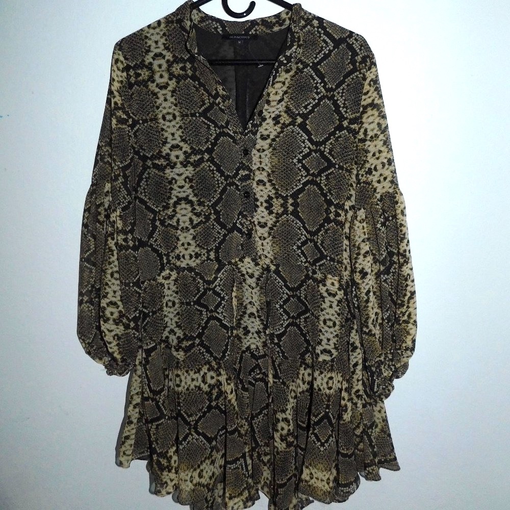 Long Sleeve Snake Dress